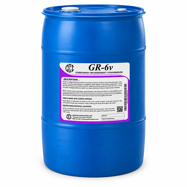 CCI GR-6V Ink Degradent / Recirc Wash / Stain Remover - 55 Gallon Drum