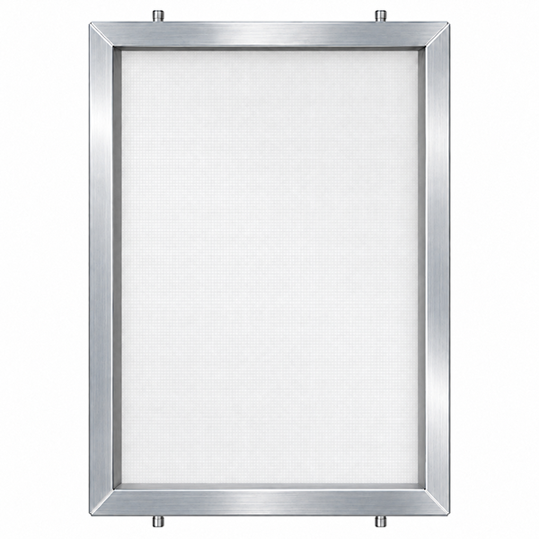 GSF 23" x 31" 110/55 White Thin Thread Mesh Alum Frame W/ MHM Pins