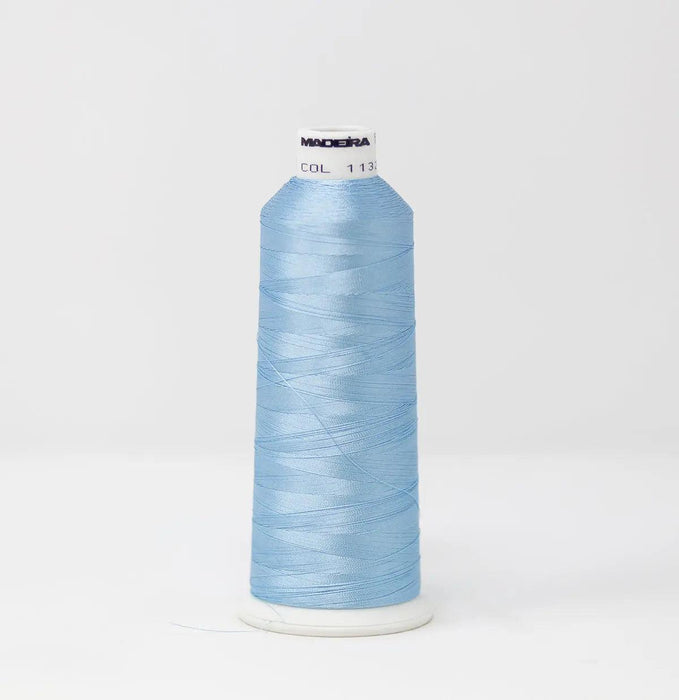 Madeira Rayon 1132 Clear Blue Embroidery Thread 5500 Yards